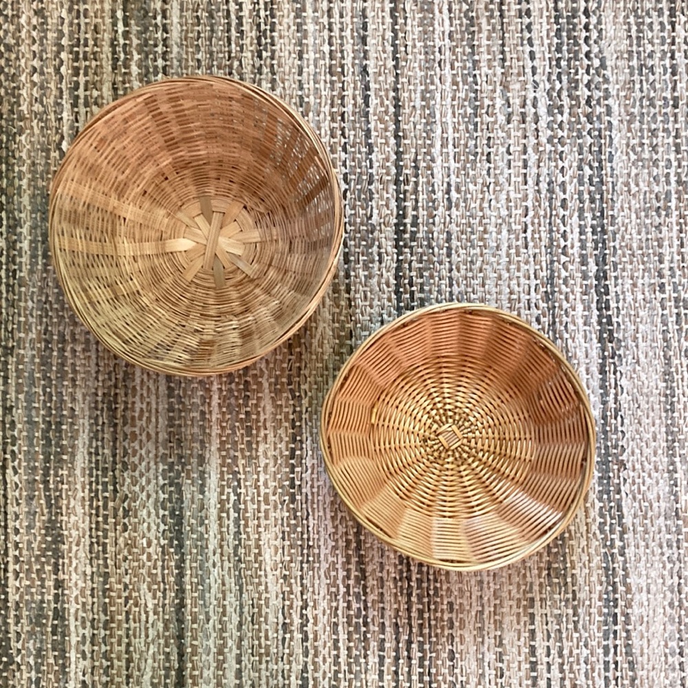 Set of 2 Wicker Wall Hangings